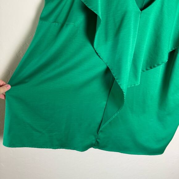 Lane Bryant Green V-Neck Flutter Sleeve Blouse 20 - Picture 6 of 12